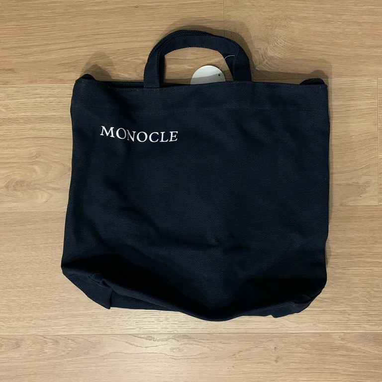 Monocle Voyage Canvas Tote Bag (Navy Blue), Women's Fashion, Bags ...