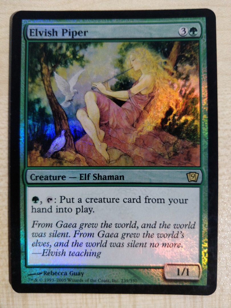 MTG Elvish Piper 9th Edition Foil MP, Hobbies & Toys, Toys & Games on