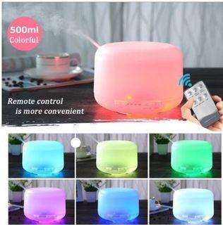 Muji Style Ultrasonic Diffuser and Humidifier + 8 Leds, 500ml + 30ml Oil