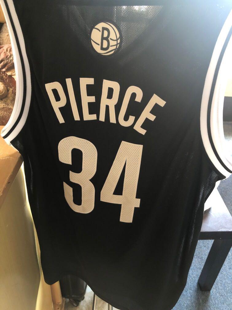 Adidas NBA Brooklyn Nets #34 Paul Pierce Black Tee Shirt Jersey