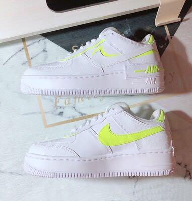 lime green nike forces