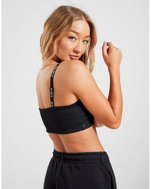 Nike just do it square neck black bralette best sale