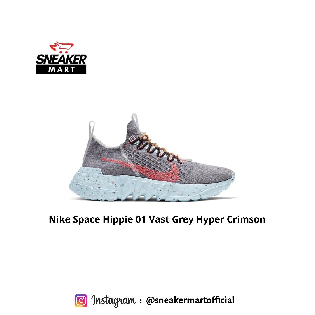 mens nike space hippie 01 vast grey hyper crimson stores