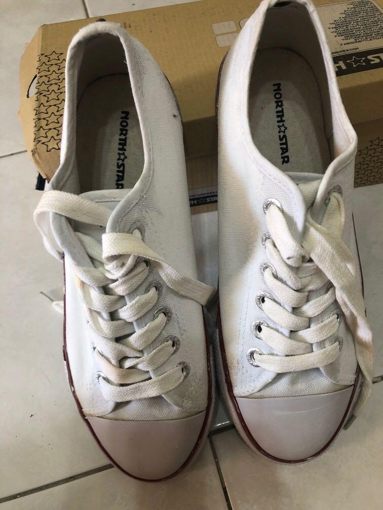 north star white sneakers