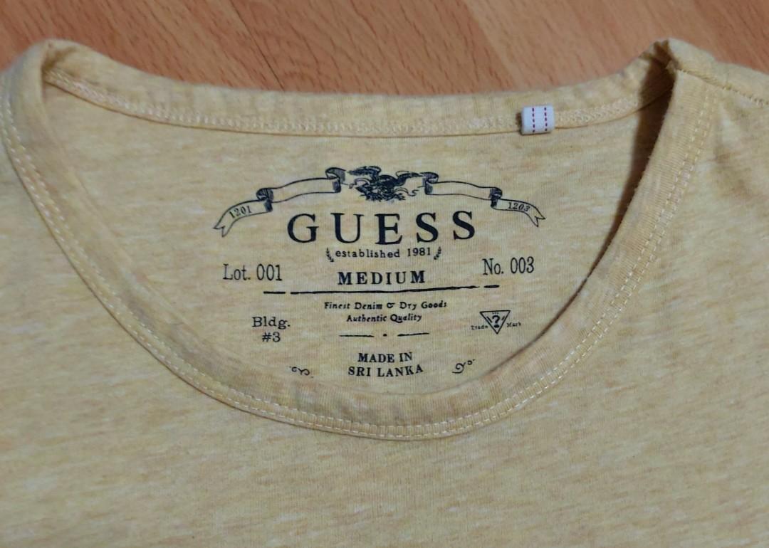 ORIGINAL GUEST TSHIRT CUSTARD YELLOW, Men's Fashion, Tops & Sets ...