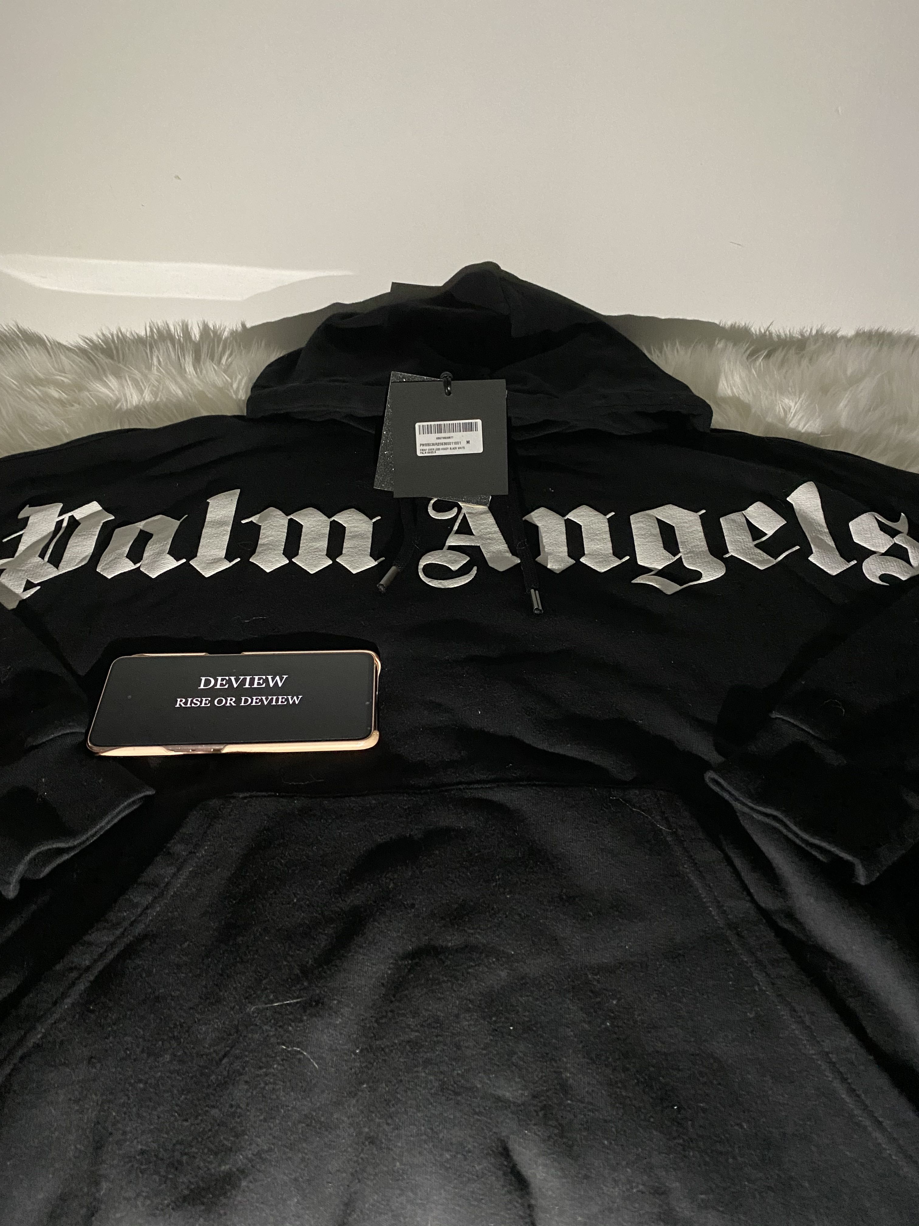 palm angels front logo hoodie