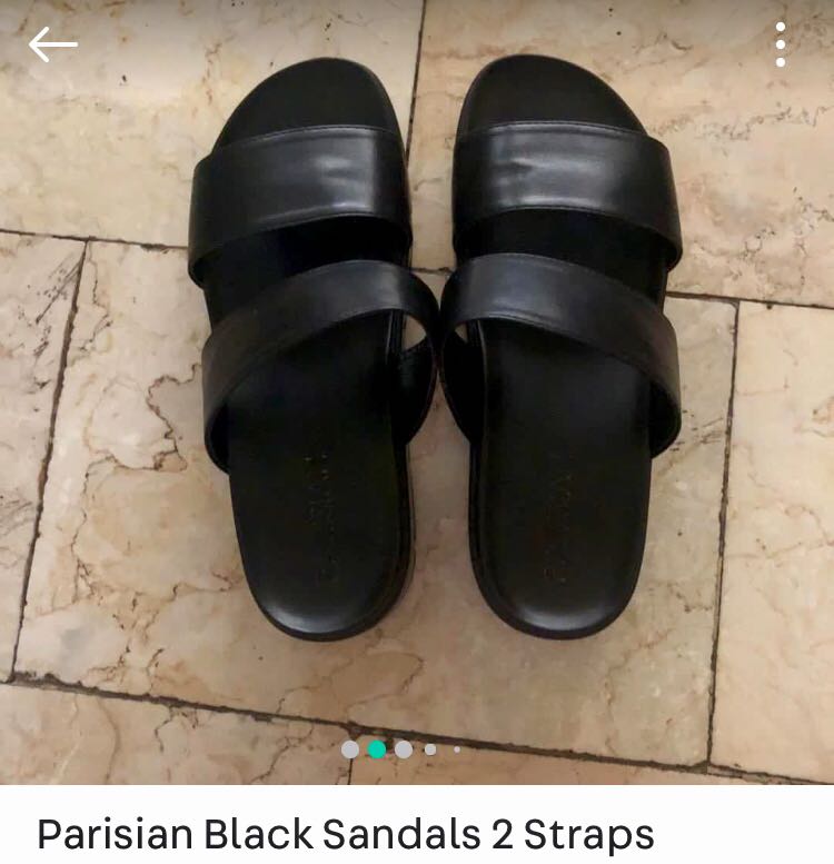 parisian sandals black