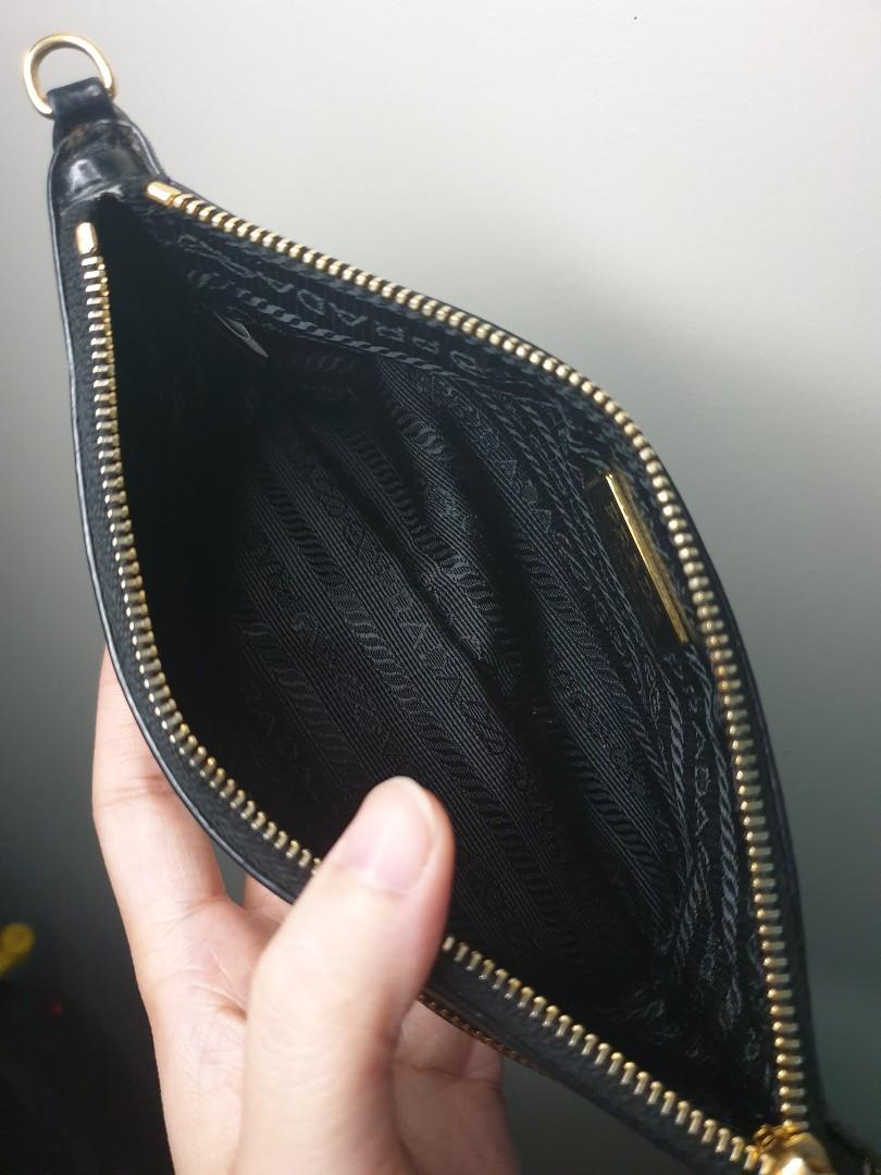 Prada Vitello Leather Wallet On Strap (SHG-35072) – LuxeDH