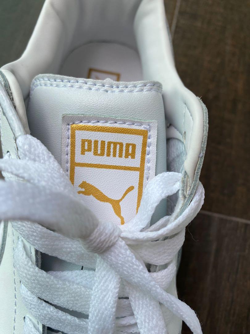 Billy Licht Opnemen Puma Basket Platform Core White-Gold (BRAND NEW), Women's Fashion,  Footwear, Sneakers on Carousell
