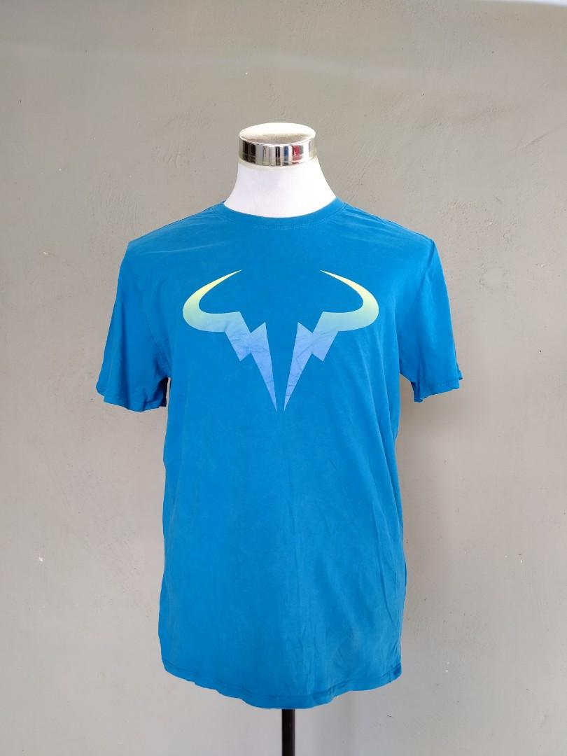 Rafael Nadal Raging Bull Blue Yellow Neon Tennis T Shirt Men S Fashion Clothes Tops On Carousell