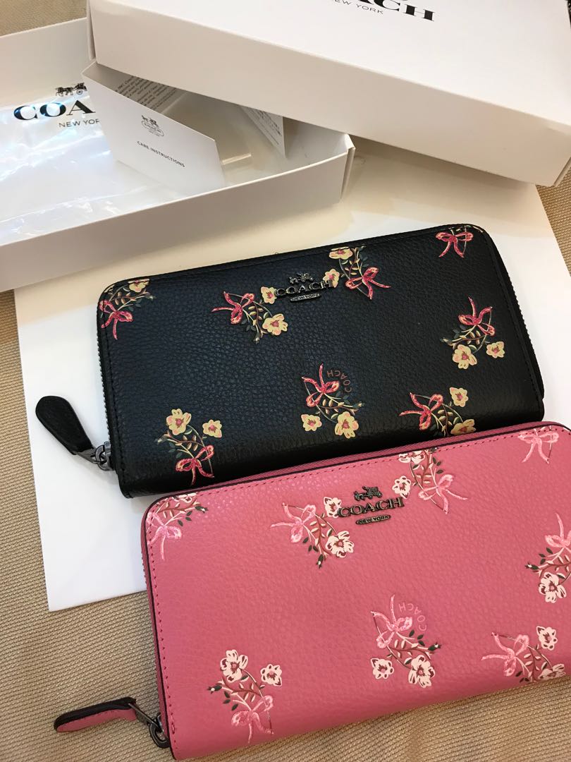 Floral coach wallets for hot sale women