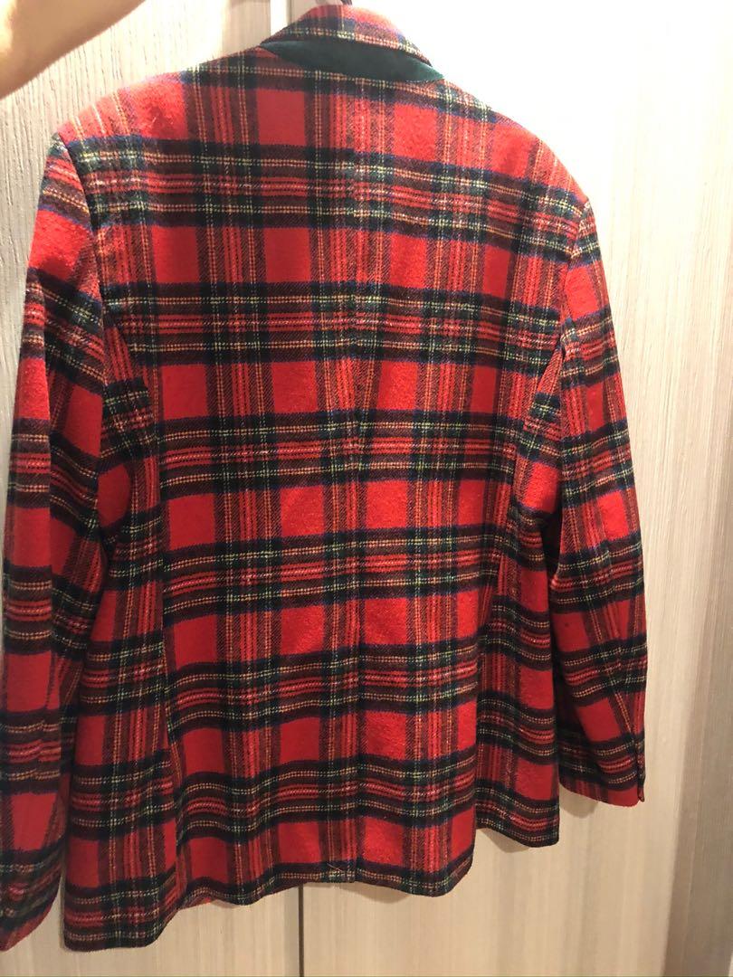 Red tartan sport coat store