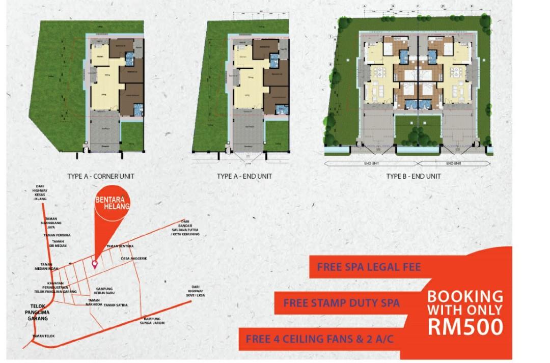 View Plan Rumah Semi D 1 Tingkat Background