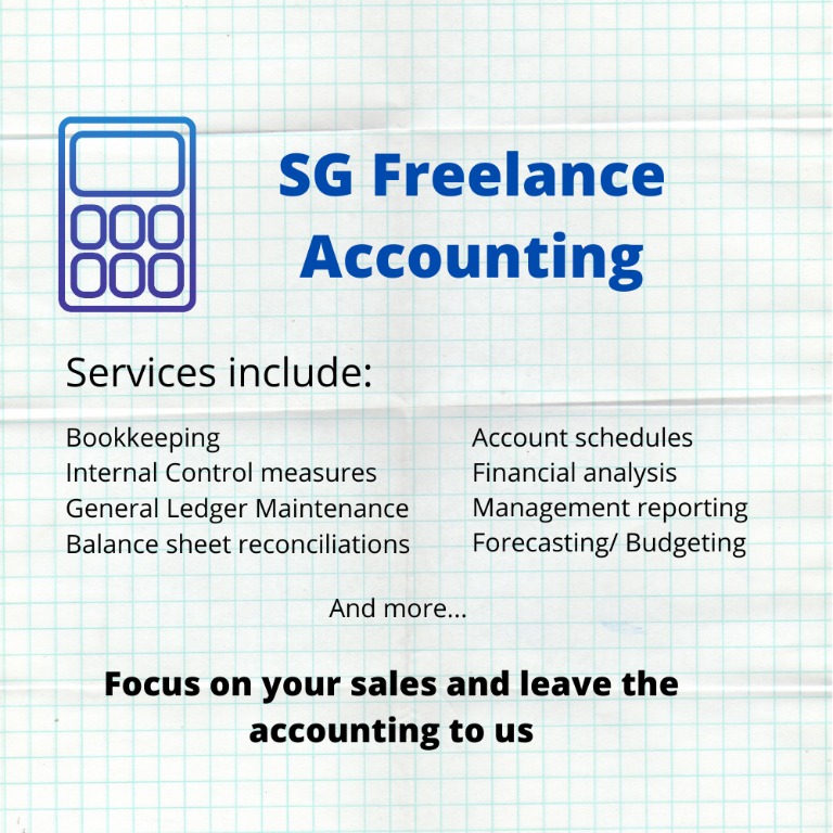 Sg Freelance Accounting Freelance Accounting Bookkeeping Services Financial Services Business Services Admin Finance Legal On Carousell