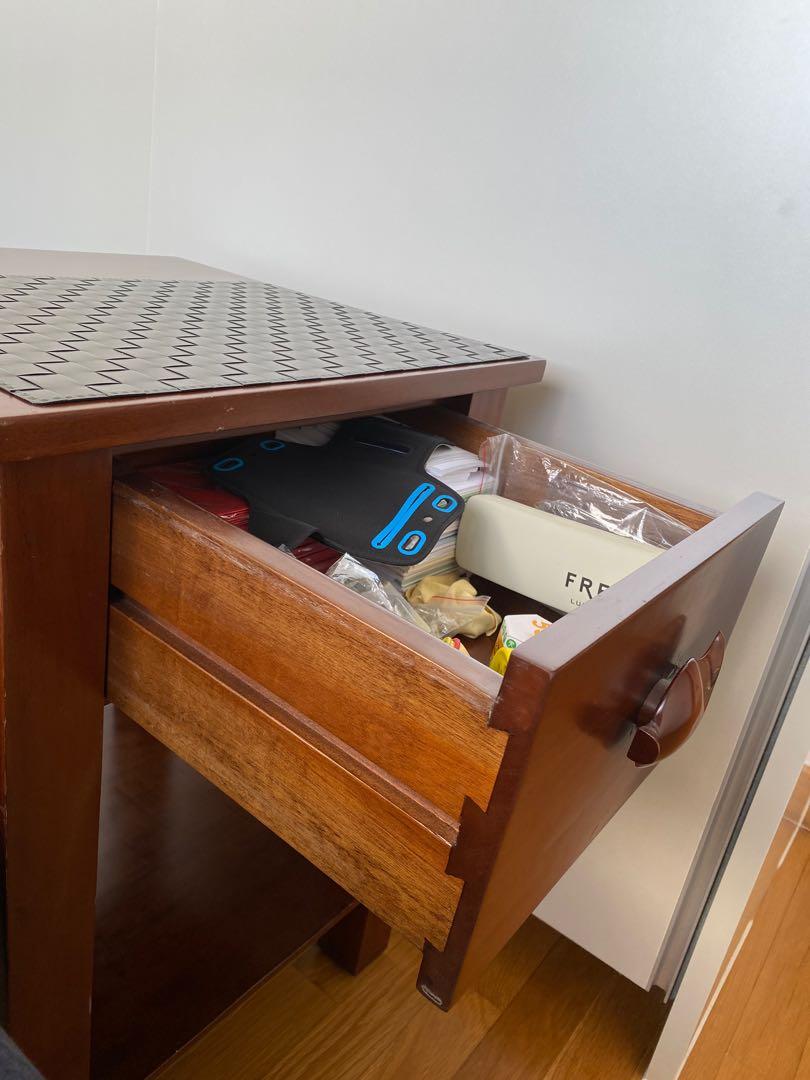 Side Table (Category: Tables & Sets) located in Singapore. Submitted by gospelsharing (Listing ID 1018331415, Image 2). Description: Preloved GENUINE MAHOGANY HARDWOOD 50x50x70cm, custom made with love without nails.
