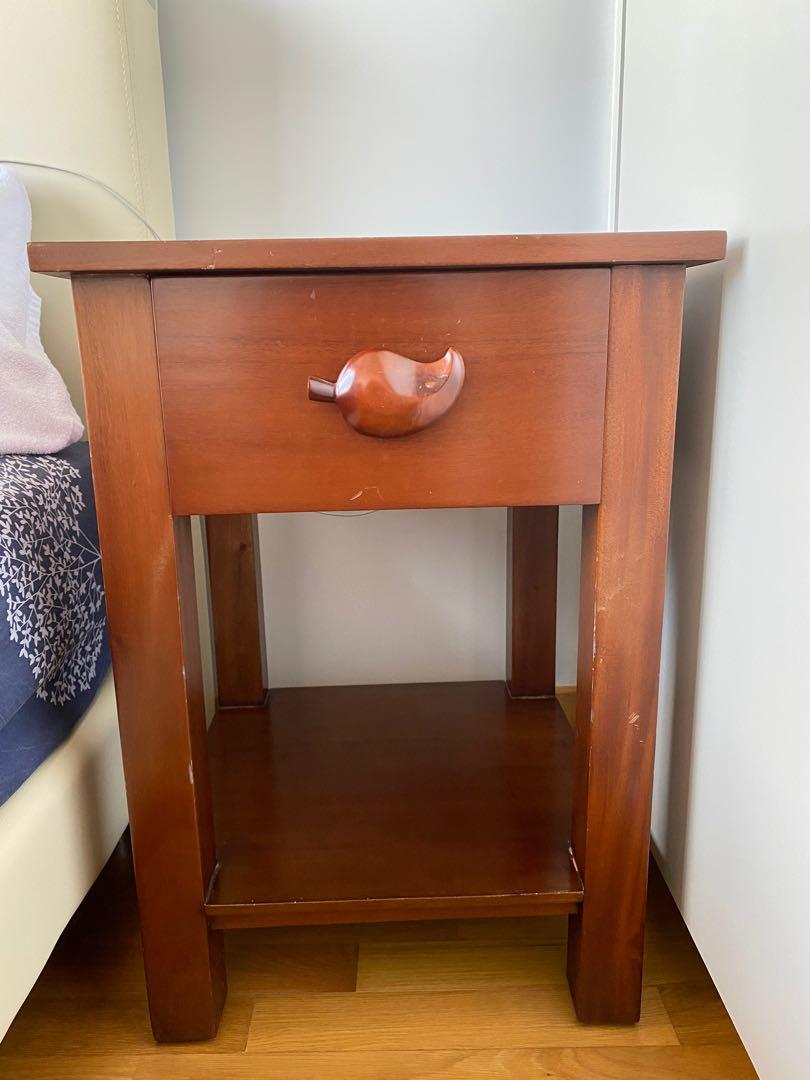 Side Table (Category: Tables & Sets) located in Singapore. Submitted by gospelsharing (Listing ID 1018331415, Image 1). Description: Preloved GENUINE MAHOGANY HARDWOOD 50x50x70cm, custom made with love without nails.