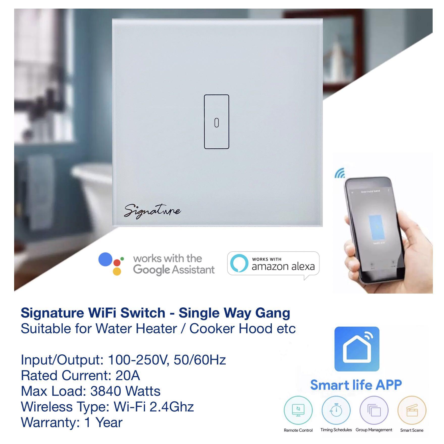 Signature Smart WiFi Switch 20A Smart Home Automation, TV & Home