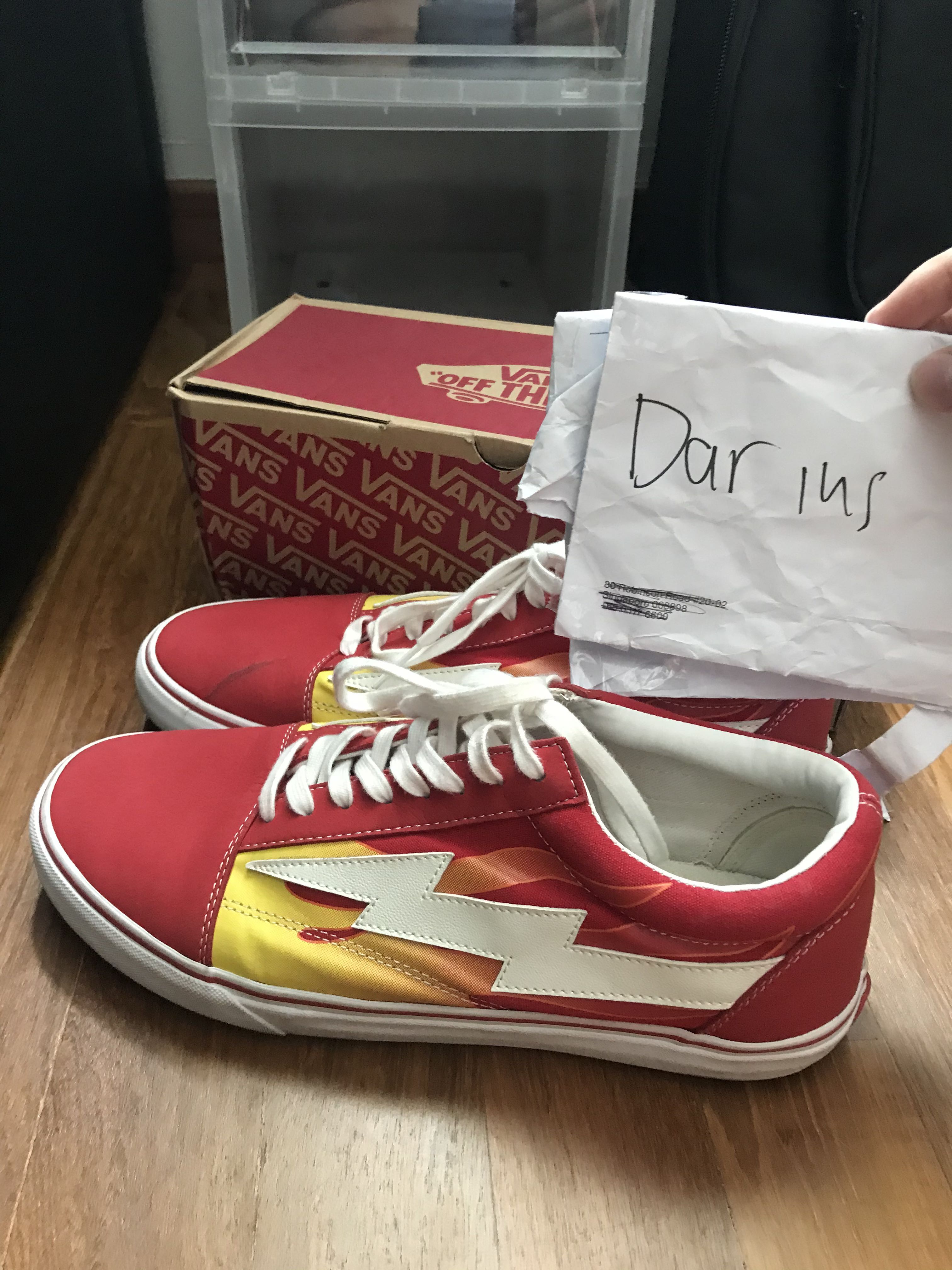 STEAL Revenge x storm vans red flame US12
