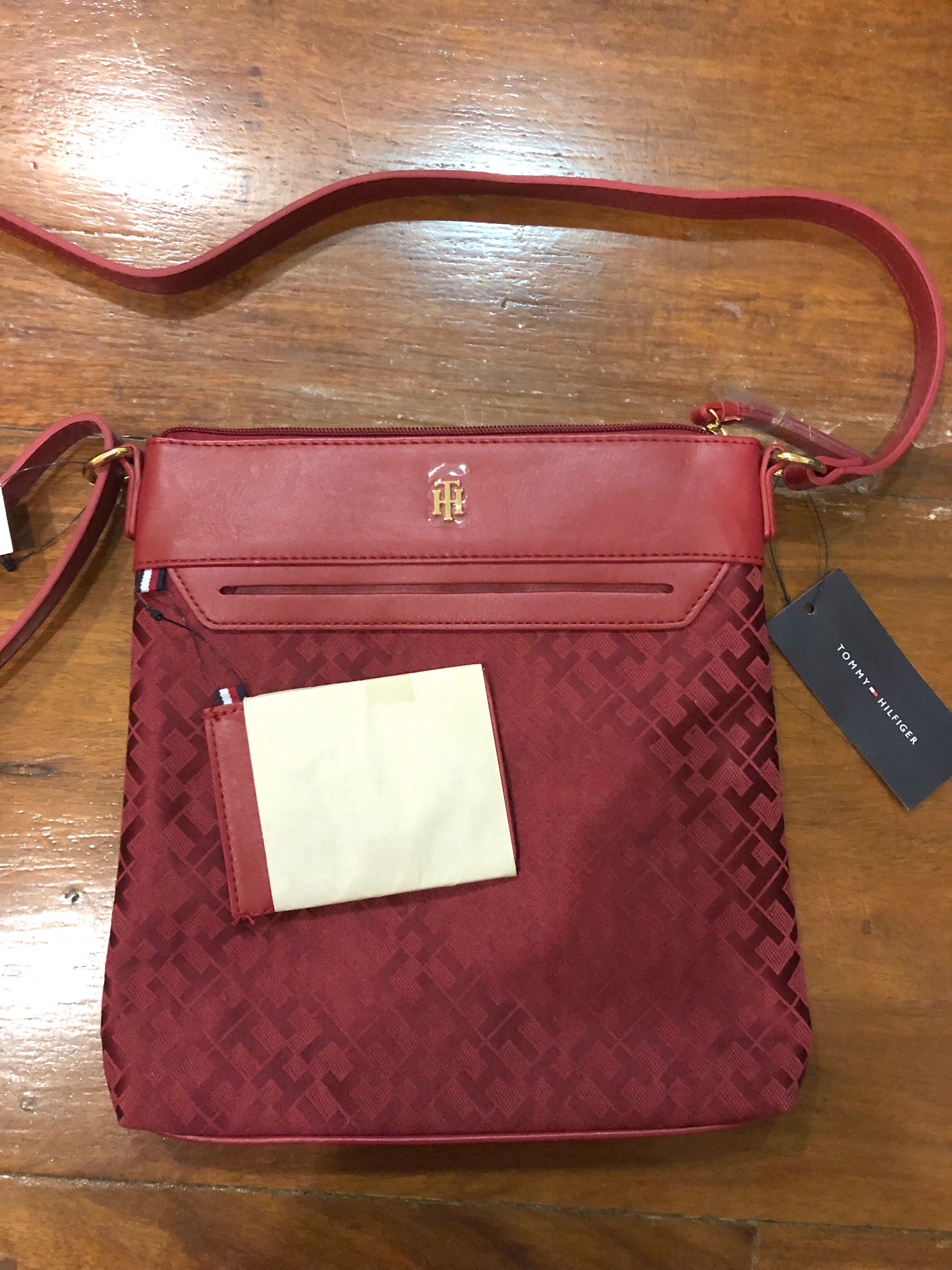 tommy hilfiger sling bag red