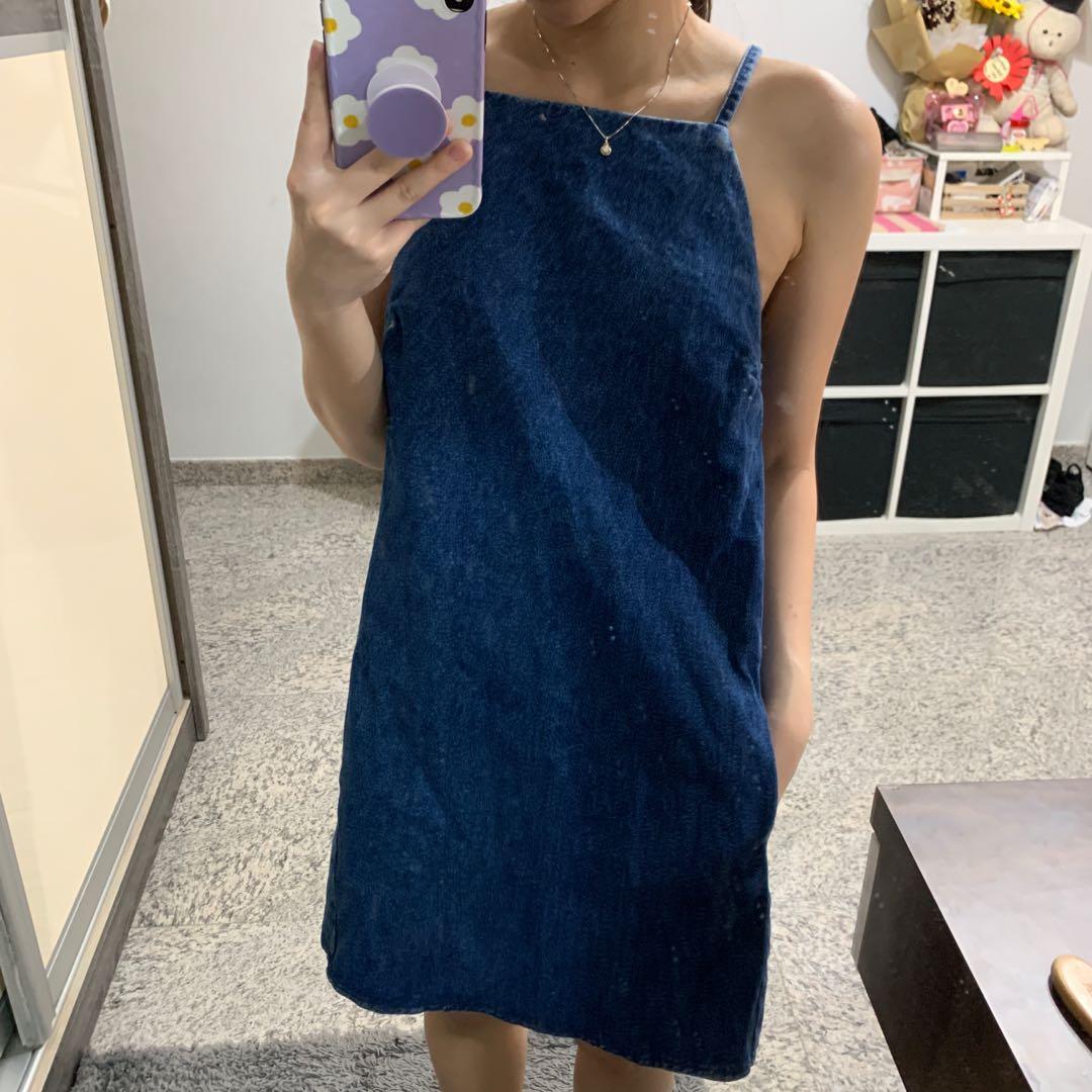 women's petite denim dresses