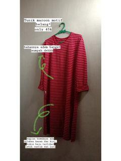Tunik Stripe Slit Kanan Kiri