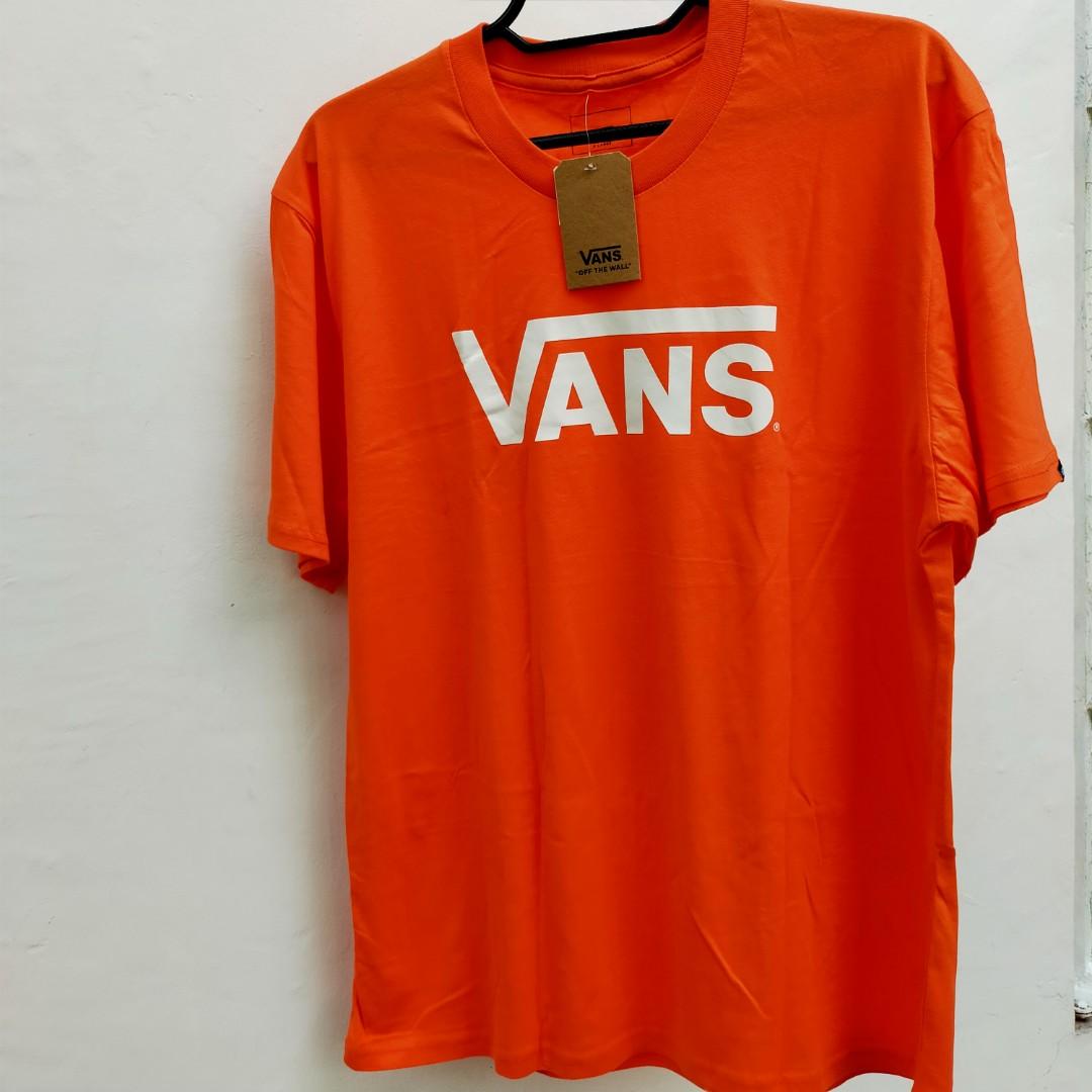Vans orange hot sale shirt