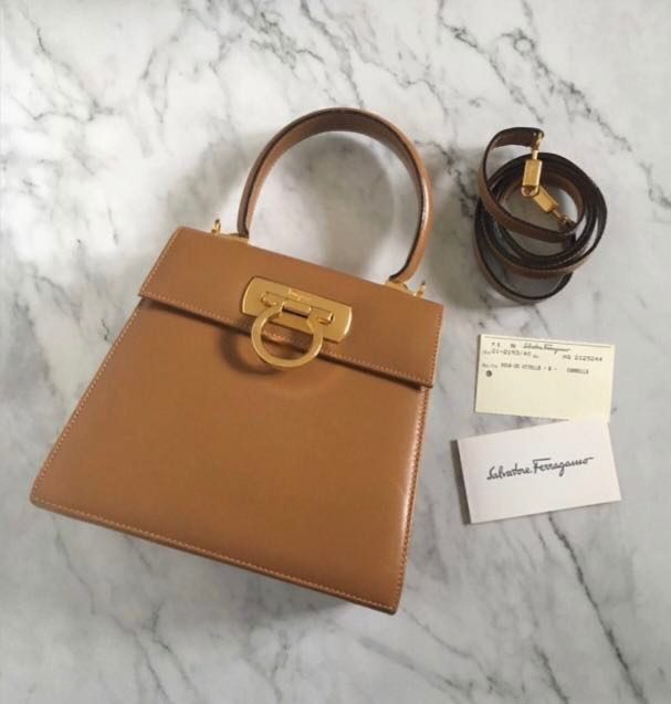 Vintage Ferragamo Gancini Kelly Style Bag Luxury Bags Wallets
