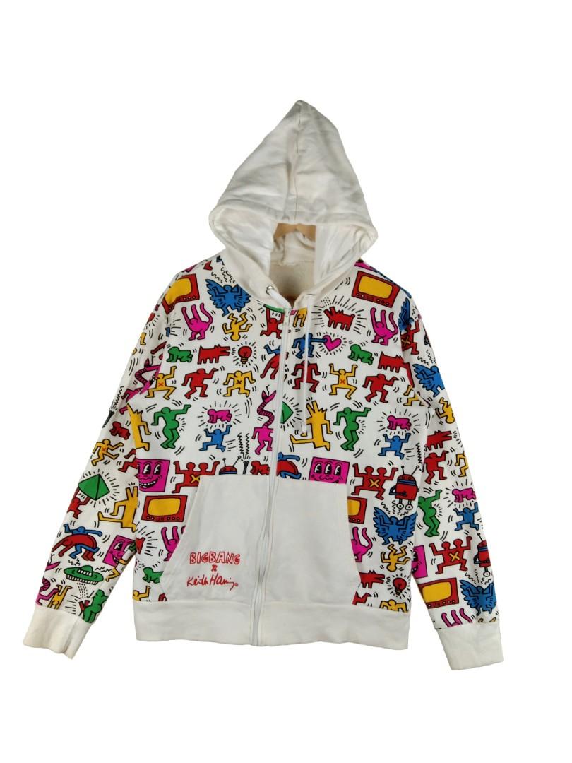 Vintage Keith Haring x Big Bang Fullprint Hoodie Men s Fashion