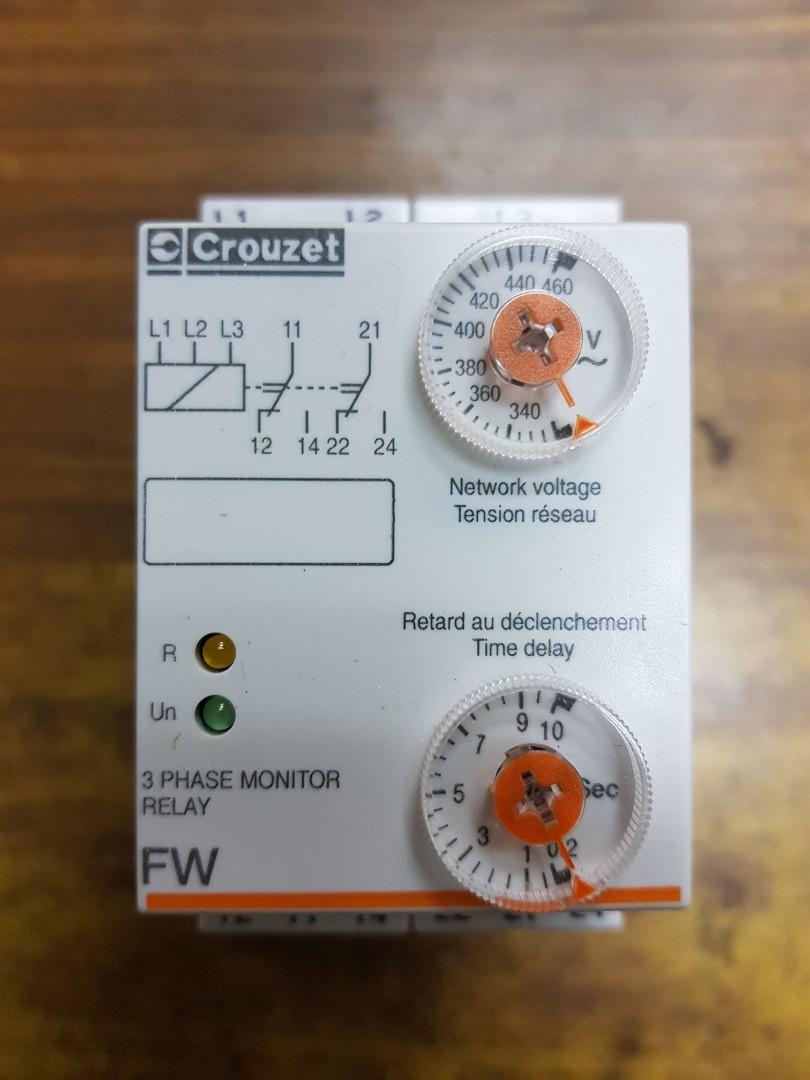 FW 84873012 phase monitoring relay, Crouzet, TV & Home Appliances, Electrical, Adaptors