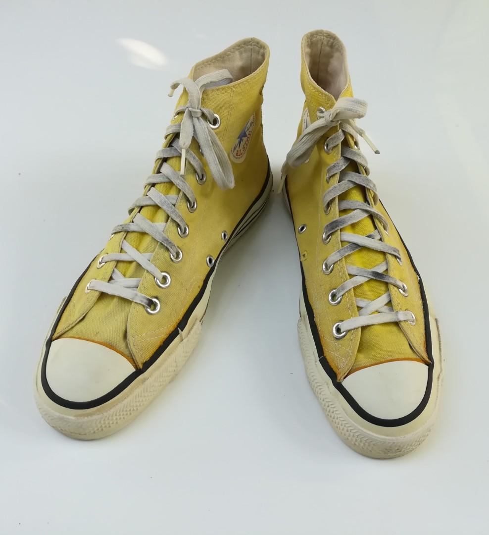 80s Converse Yellow Made in USA Vintage 1980s Men s Fashion