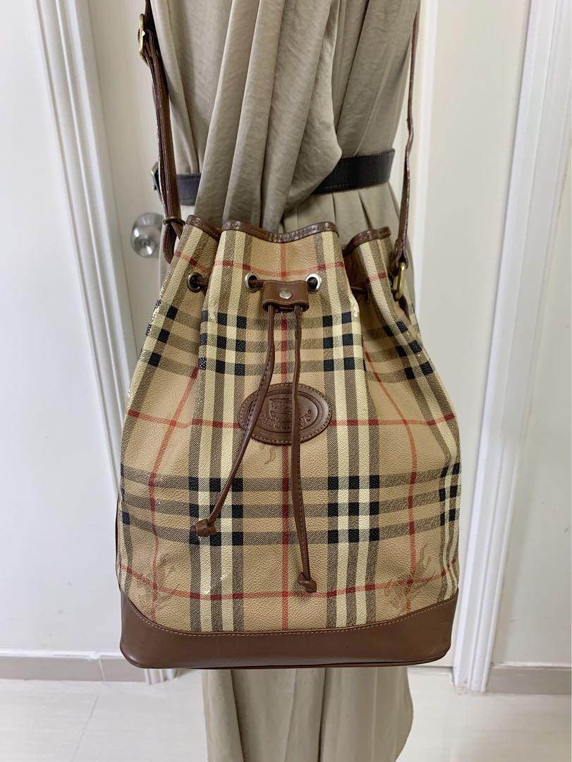 Vintage burberry bucket bag clearance