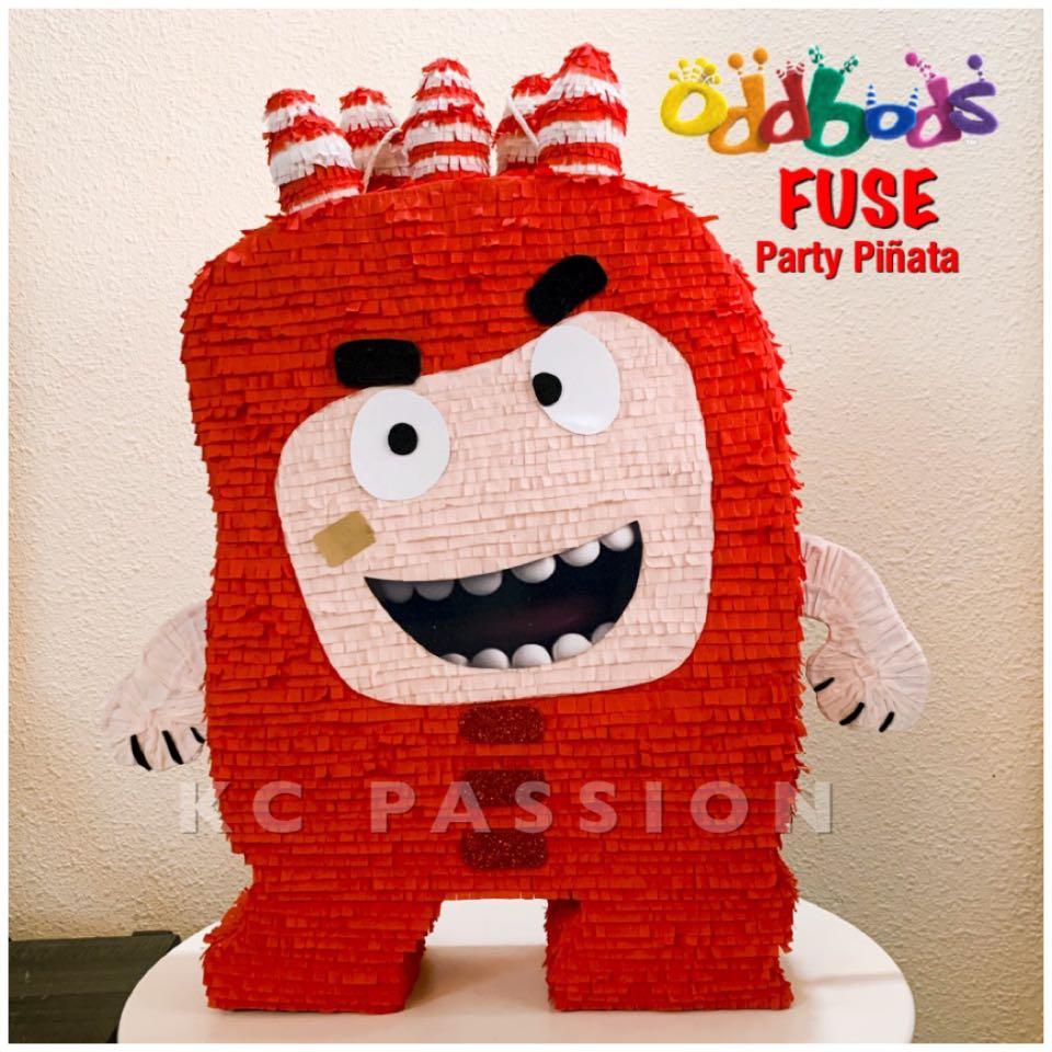 Oddbods Fuse Party Pinata Pinata Customized Personalized Pull String Hit Type Party Pinata Decoration Table Center Piece Photo Booth Props Design Craft Others On Carousell - roblox pinata pull string type