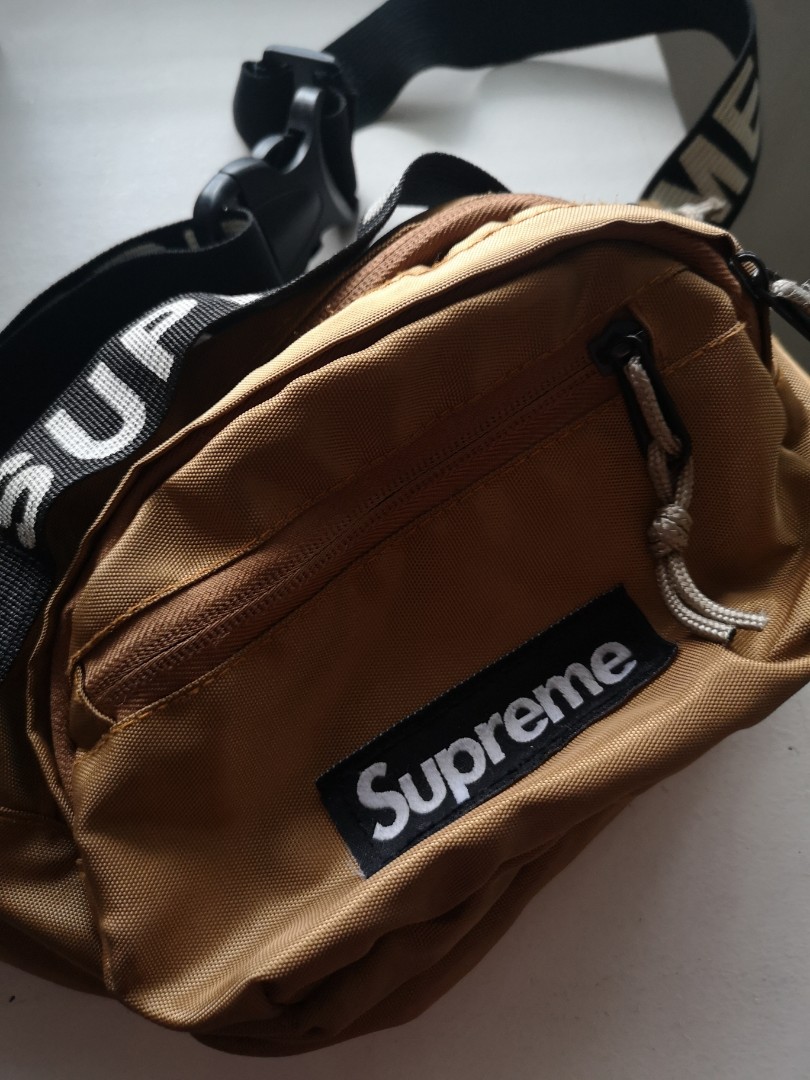 beige belt bag
