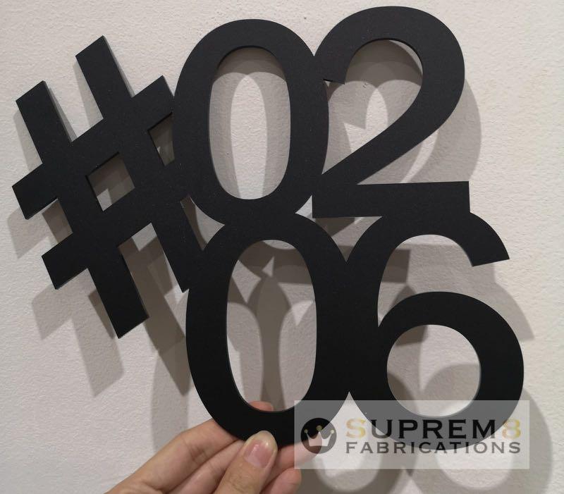 Acrylic unit number signage, Hobbies & Toys, Stationery & Craft, Art ...