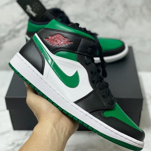 AIR JORDAN 1 MID PINE GREEN Men s Fashion Footwear Sneakers on