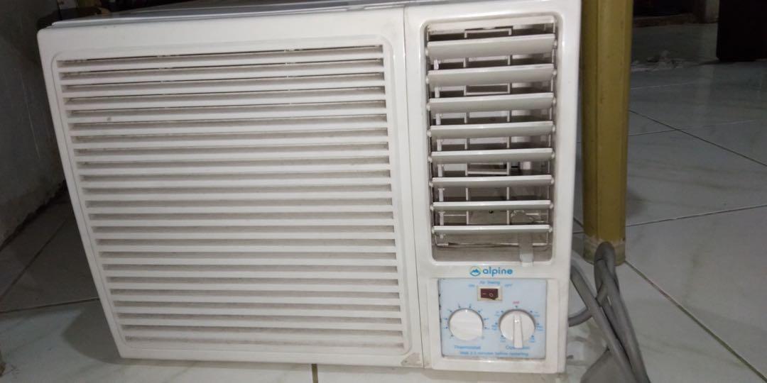 Alpine Window Type Aircon 1hp Tv Home Appliances Air Conditioning And Heating On Carousell