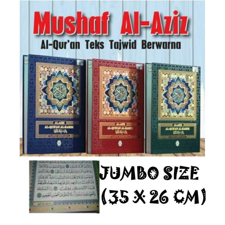 Al Quran Al Aziz Besar 35cmx26cm Bersama Tajwid Berwarna Books Stationery Non Fiction On Carousell