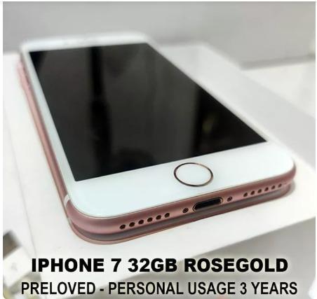 Apple Iphone 7 32 Gb Smartphone Rose Gold Personal Use Telepon Seluler Tablet Iphone Iphone 7 Series Di Carousell