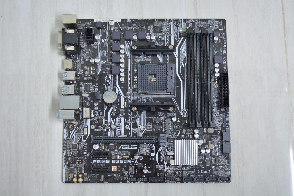 Asus Prime B350m A Micro Atx Am4 Motherboard Electronics Computer Parts Accessories On Carousell