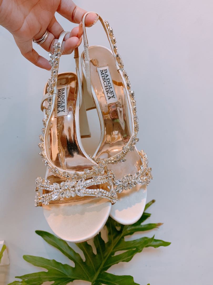 Badgley Mischka Felda Crystal Embellished High heel Sandals