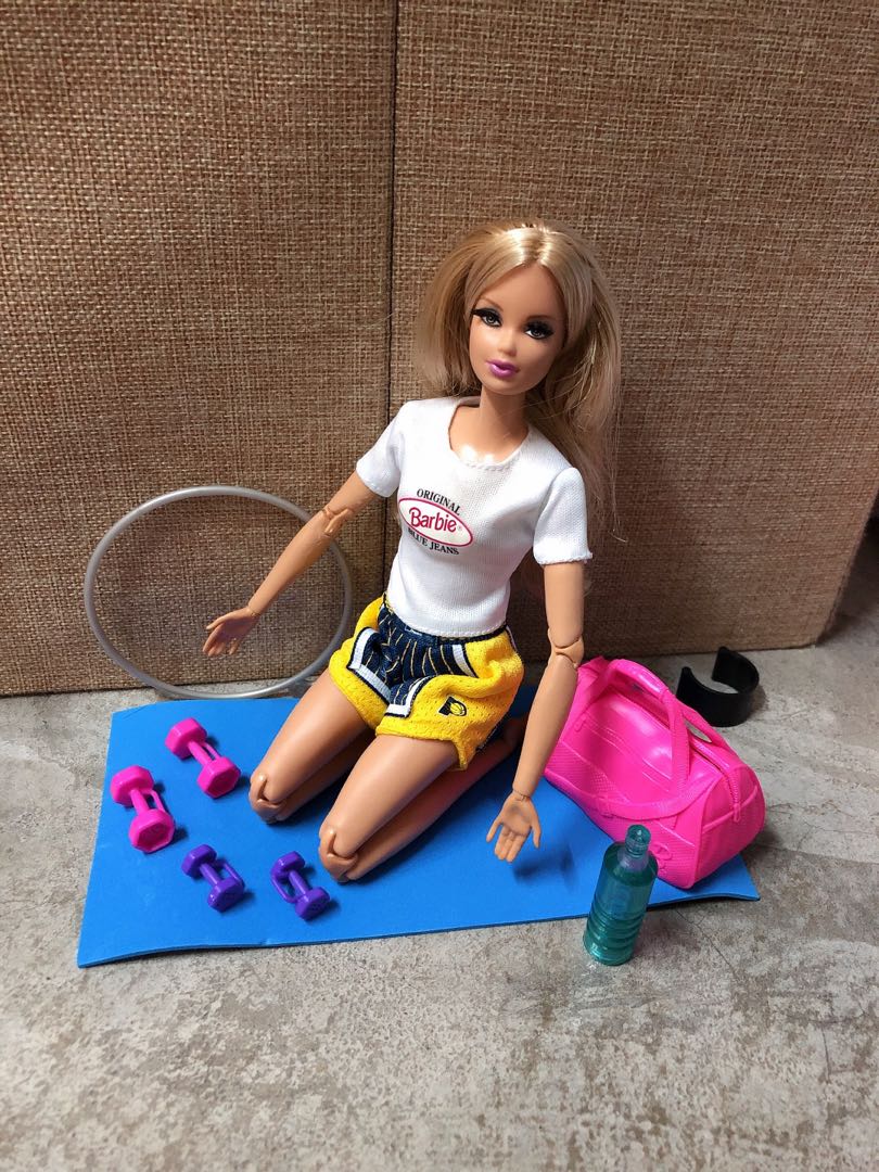 Barbie yoga set 「mid year sale」, Hobbies & Toys, Toys & Games on Carousell