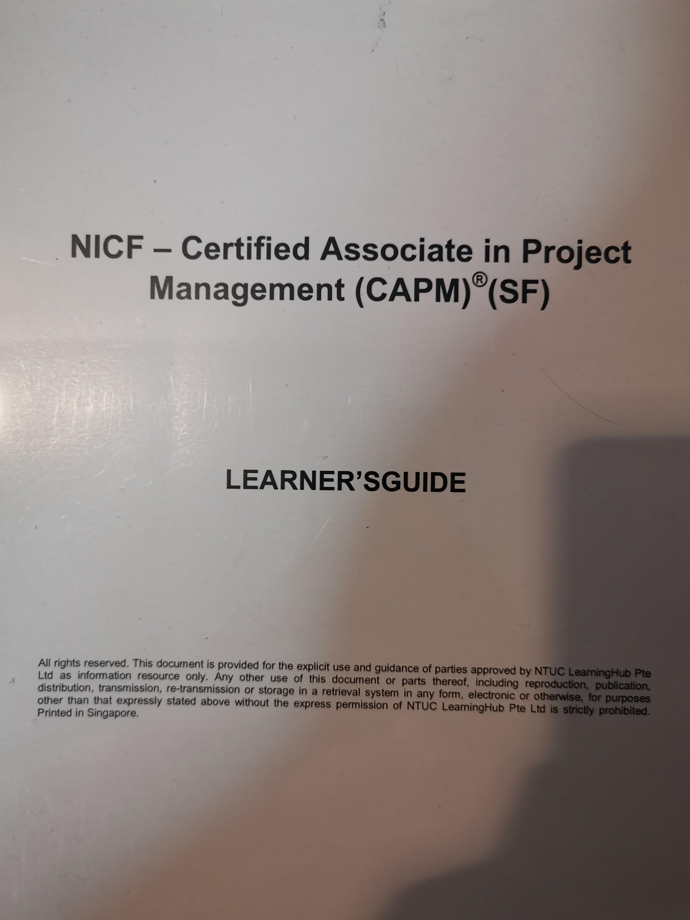 CAPM Exam Prep (Rita Mulcahy) / PMBOK 6th edition / Agile Practice Guide / Learners Guide
