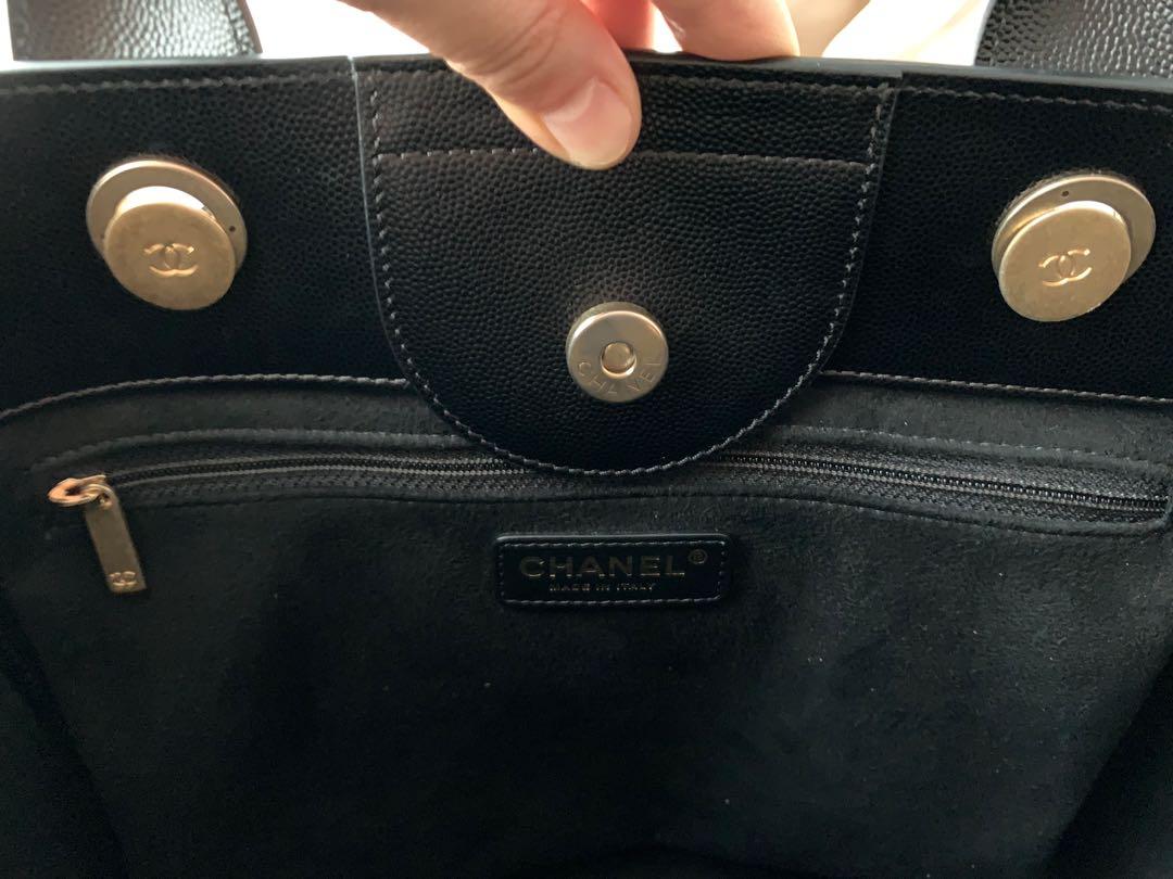 Chanel Shopping Bag 黑色牛皮(2019-8月買入）95%new, 名牌, 手袋及銀