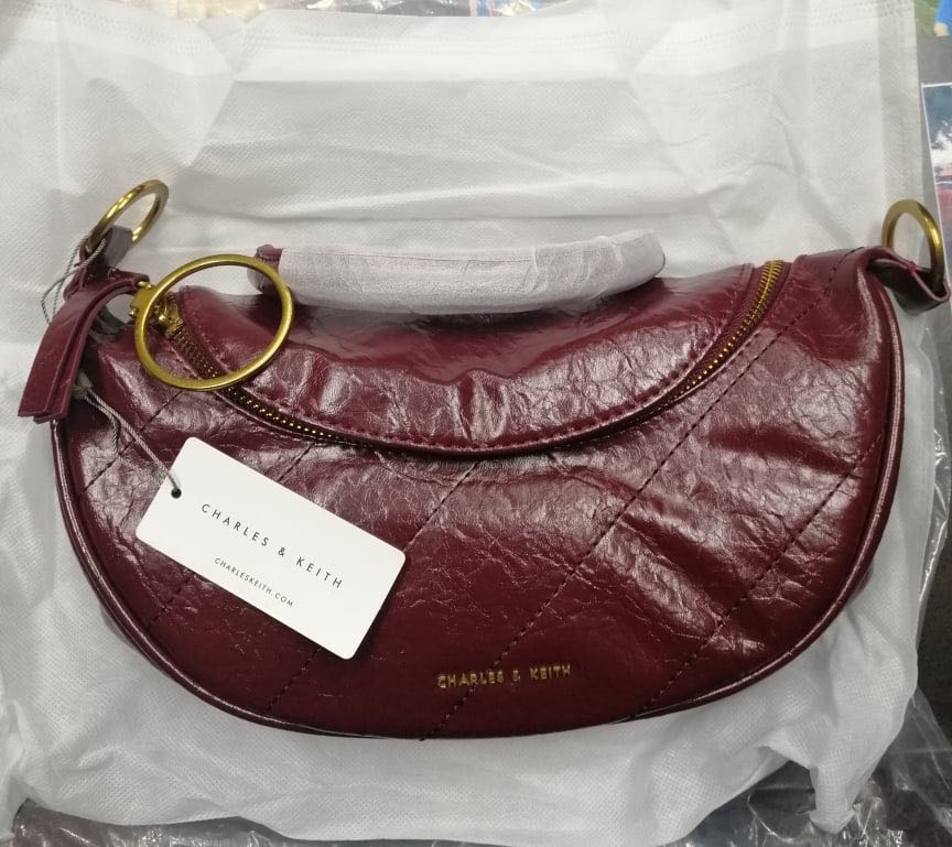 charles and keith wrinkled bolsa