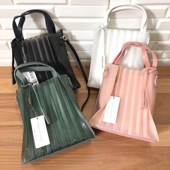 charles and keith translucent tote bag