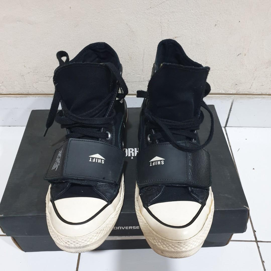 Converse x neighborhood top motorcycle chuck taylors