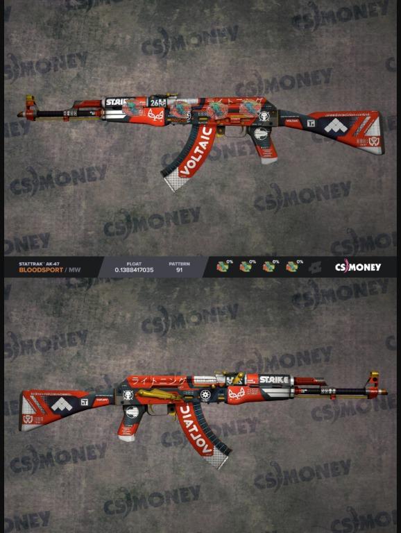 Csgo Stattrak Ak 47 Bloodsport Minimal Wear Toys Games Video Gaming In Game Products On Carousell
