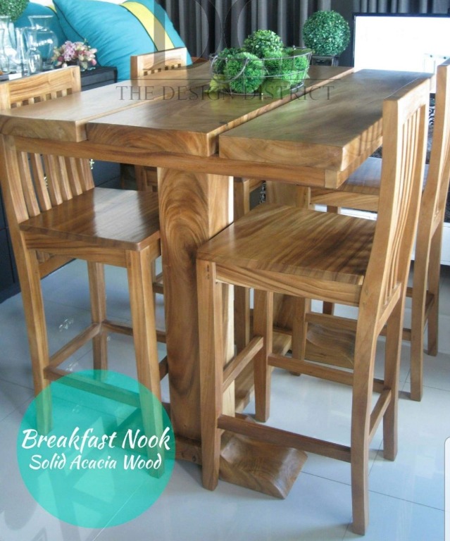 Dining Table Set For 4 Breakfast Nook Bar Table For 4 Home Furniture Furniture Fixtures Tables Chairs On Carousell
