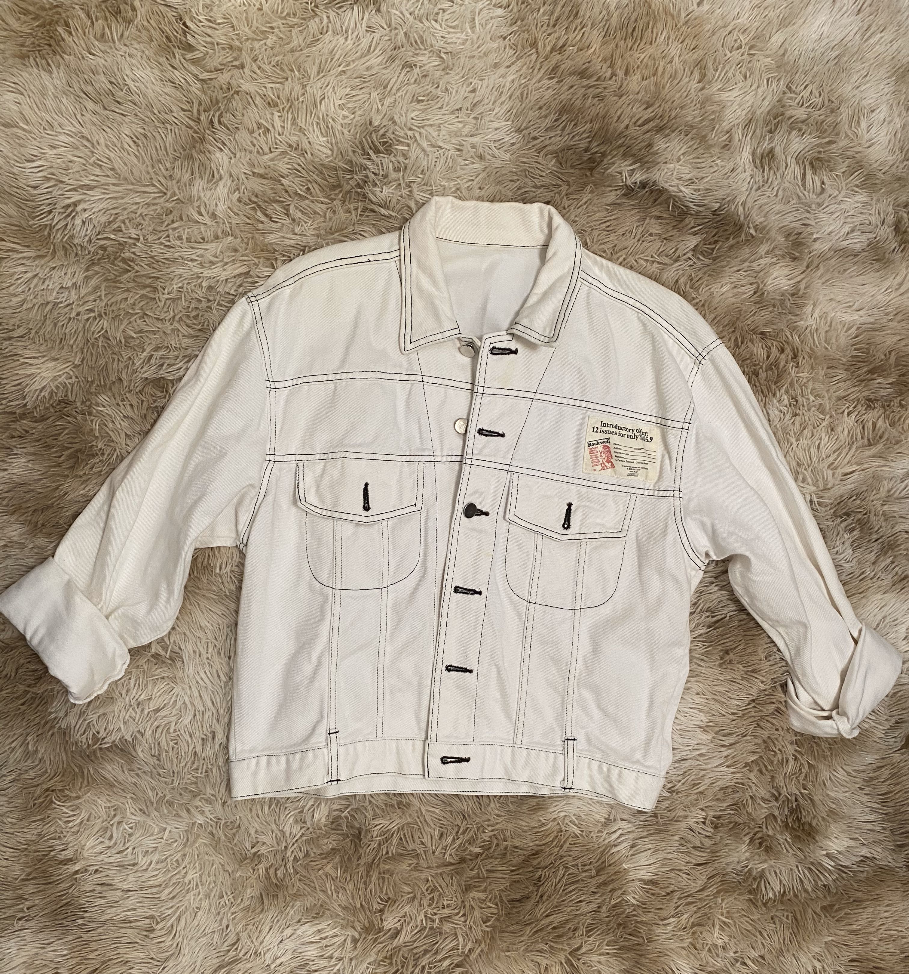 cheap white denim jacket