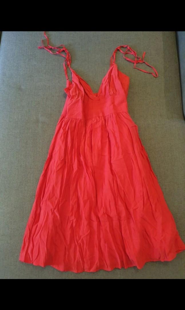 dkny red dress